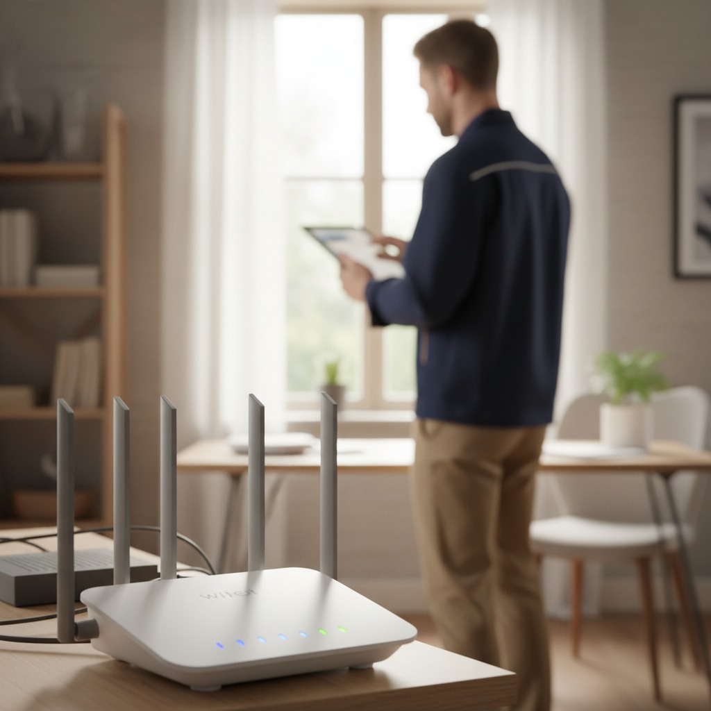 WiFi technik pri realizácii služby nastavenie WiFi v Bratislave