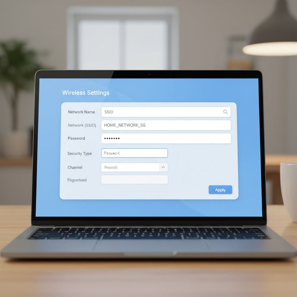 Nastavenie WiFi názvu siete SSID a hesla v správcovskom rozhraní routera
